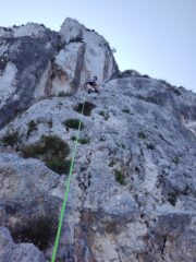 In sosta su uno dei tiri più facili, a sx