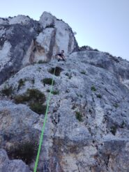 In sosta su uno dei tiri più facili, a sx