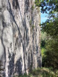 Il masso a dx ancora da chiodare