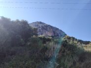 La falesia vista dal parcheggio