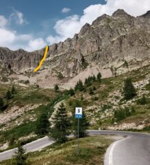 La Linea della Via (indicativamente) vista dal parcheggio.