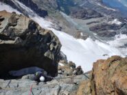 In discesa dalla via normale