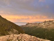 Tramonto al Bivacco Cingino dopo il temporale