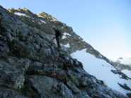 Tratto attrezzato per il primo colle Fuorcla Prievlusa