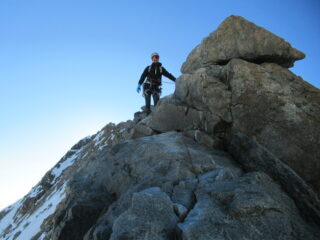Sulla cresta rocciosa verso il Piz Palù