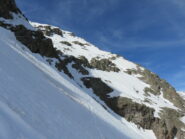 La parete dal plateau sospeso q.2800m sotto la q. 3072m