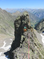 Sul tratto esposto della Guglia Quadra