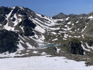 dal passo il lago Sirtwolte in disgelo
