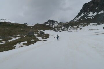 in discesa sotto i Salati