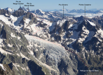 Percorso classico a dx e variante a sx (foto inizio luglio 2016)