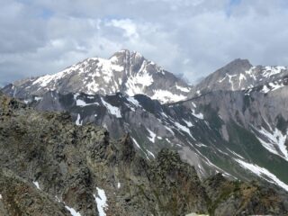 Grand Rochere e Bonalè dalla dorsale sommitale.
