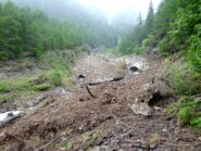 I resti della grossa slavina.