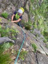 Giovanni sul passo chiave della via