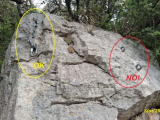 soste a confronto, la francese dovrebbe avere l'anello inferiore ruotato di 90 gradi e manca un grosso maillon