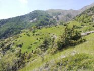 Cresta e cima dal sentiero verso Saint' Ours