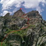 la nostra via di salita...