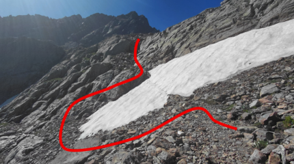 il nevaio evitato a sx