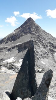 la slanciata piramide del Testa Grigia dal Bric Forcu'..