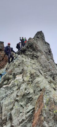 in discesa sul tratto attrezzato