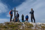 il gruppo in vetta alle Saline