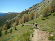 discesa su una bella serie di traversi ben ciclabili