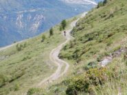 traverso verso il tratto più impegnativo della salita