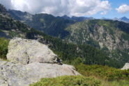 Dalla vetta del Monte Bo la testata del Vallone di Moilla con il Col Posseuil