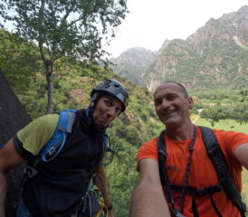 Via Gioblo, Jgor ed io (Alberto) alla sosta S3