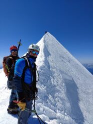 La cresta che porta in vetta al Castore