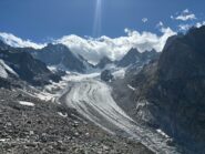 Glacier de Saleinaz con la N dell'Aig. Argentiere