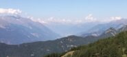 Vista su Valle Centrale, Aosta e a dx Monte Bianco appena fuori dal bosco 
