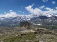 Discesa dalla cresta ovest verso i denti del Nivolet