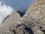 Inizio discesa dalla normale sud.