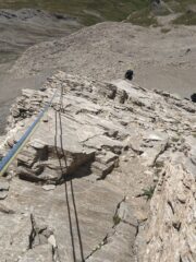 la via prosegue su spigolo esposto