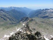 La lunga cresta percorsa dalla vetta