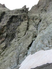 L'ultima parte di canale-camino per la brèche