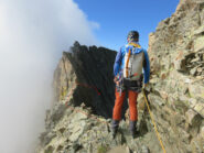 La breccia dove in discesa si passa dal versante Sud a quello Ovest