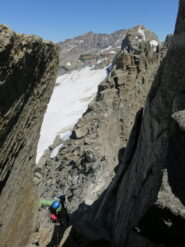 Nel camino a 2/3 di cresta, sullo sfondo tutto il percorso fatto