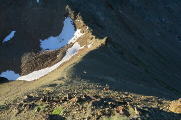 il Col Carrel con il bivacco da dove ha inizio la ferrata