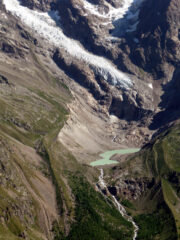 il ghiacciao del Lys 25 anni riempiva quasi tutto il lago