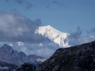Zoomata sul M.te Bianco dal Passo Zube.