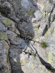 Il chiodo di L1 visibile all'attacco 