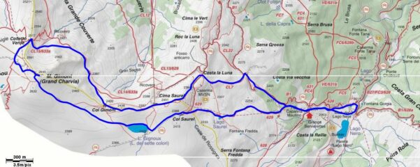 traccia gps su cartina fraternali