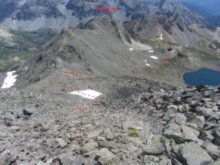 2^parte del percorso visto dall'alto (quasi sulla cresta finale).