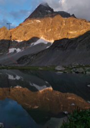 Percorso visto la sera dal rifugio