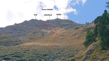 La parete da risalire