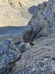 Vik sul bel muro verticale alla fine di L5