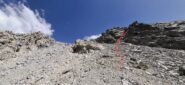 Passaggio chiave in salita nella parte alta