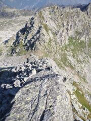 Il colle della Bottiggia visto dal primo tratto di cresta