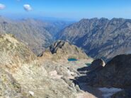 Il lago Gelato e il gh. del Gelas salendo alla Chafrion